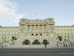 Library of Congress Day DC Stock Footage