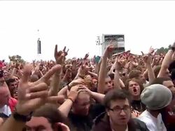 M/S EXT Concert Crowd Day Stock Footage