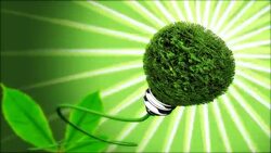 green light bulb Stock Footage