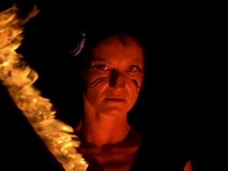 HD: Portrait Of Female Fire Performer Stock Footage