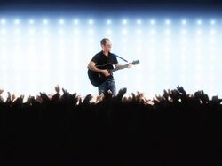 Guitarist on a concert stage Stock Footage