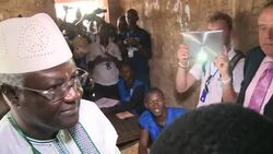 CLEAN : Sierra Leones president votes News Clip