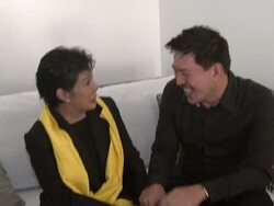 Nora Aunor, Brillante Mendoza at Thy Womb Interviews: 69th Venice Films Festival on September 06, 2012 in Venice, Italy (Footage by WireImage Video/Getty Images) Stock Footage