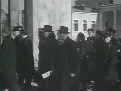 WS Special meeting at stalins house museum on stalins life and political career  AUDIO / Gori, Georgia Stock Footage