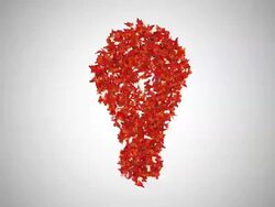 Bright Idea Lamp made by Orange Butterflies - Alpha Stock Footage