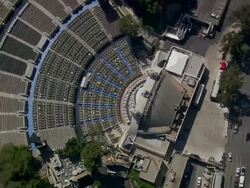 Aerial MS HA Hollywood Bowl, California, United States Stock Footage