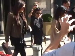 Kim kardashian, Khloe kardashian and Kourtney kardashian at the Smyth Hotel 10/07/2010 at the Celebrity Sightings in New York at New York NY. (Footage by WireImage Video/GettyImages) Stock Footage