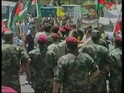 Police clash with Palestinians during anti-US protest before Rice visit News Clip