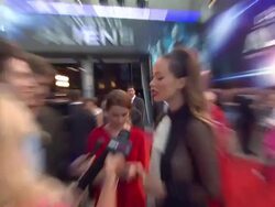 Olivia Wilde at the Cowboys & Aliens UK Premiere at London England. (Footage by WireImage Video/Getty Images Entertainment Video) Stock Footage