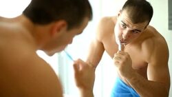 Brushing teeth. Stock Footage