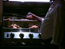 HD 1080i Chef Grilling meat 2 Stock Footage