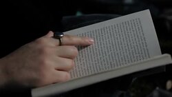 reading book Stock Footage