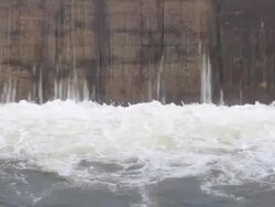 Hydroelectric Power Dam Stock Footage