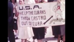 1961 Cuba Protest at White House Stock Footage