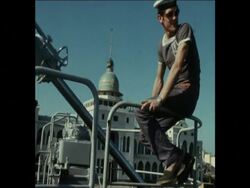 UPITN 28 11 74 FRENCH SHIPS HELP TO CLEAR SUEZ CANAL News Clip