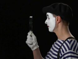 Mime Magnifying Glass 7 - Good News Stock Footage