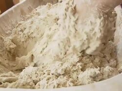 HD DOLLY: Kneading Yeast Dough Stock Footage