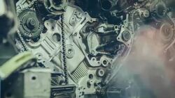 V8 Car Engine Repair. 4k Time Lapse Video Stock Footage