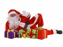 Santa With Presents Stock Footage