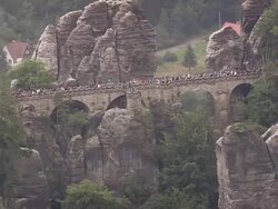 Bastei Bridge Stock Footage