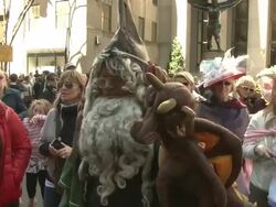 NYC's Annual Easter Bonnet Parade Stock Footage