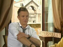 INTERVIEW: Christopher Egan on his acting background at the 'Letters To Juliet' Junket at Verona . (Footage by WireImage Video/GettyImages) Stock Footage