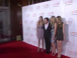 Schuyler Fox, Michael J. Fox, Tracy Pollan, and Aquinnah Fox  Stock Footage