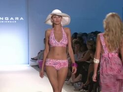 EVENT CAPSULE CHYRON: Jogo Beach/Perfect Tan Bikini/Tavik Swimwear/Zangara - MBFW Miami Swim 2012 Stock Footage