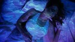 High angle close up of projections on sleeping woman / Cedar Hills, Utah, United States Stock Footage