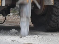 Machine dig concrete street Stock Footage