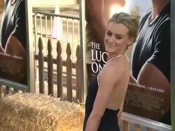 Taylor Schilling at The Lucky One World Premiere on 4/16/2012 in Hollywood, CA. (Footage by WireImage Video/Getty Images Entertainment Video) Stock Footage