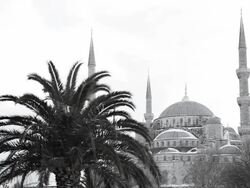 HD: The Blue Mosque and Snow Stock Footage