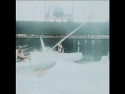 UPITN 16 7 79 GREENPEACE MONITOR DUMPING OF NUCLEAR WASTE AT SEA Instructional Video