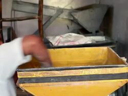 Traditional way of Grinding Flour Stock Footage