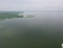 WS AERIAL View of Mississippi river / Lake Itasca, Minnesota, United States  Stock Footage