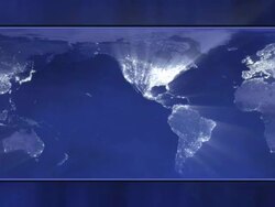 Earth with lights animation loop Stock Footage