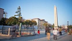 HD:The Obelisk of Theodosius **Time Lapse** Istanbul, TURKEY Stock Footage