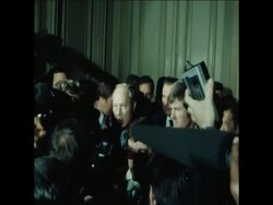 UPITN 3 2 78 ATHERTON SPEAKING TO PRESS IN CAIRO News Clip