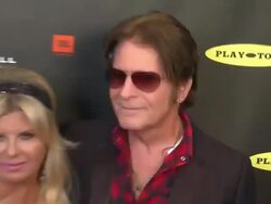Julie Lebiedzinski, John Fogerty at 28th Annual Rock and Roll Hall Of Fame Induction Ceremony - Arrivals 4/18/2013 in Los Angeles, CA.(Footage by WireImage Video/Getty Images Entertainment Video) Stock Footage