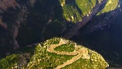 Aerial footage recorded by drone of beautiful mountain peak in the Catalan Pyrenees with amazing cliffs and nice views. 4K UHD. Stock Footage