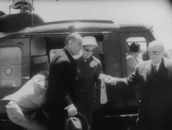 Adenauer visits Vice President Lyndon Johnson at his ranch Stock Footage