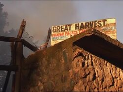 WRAP Church set on fire as violence continues ADDS morning scenes News Clip