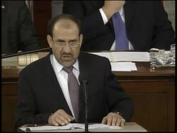 WRAP Iraqi PM Al-Maliki's speech to Congress, interrupted by heckler News Clip