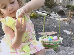 Easter Egg Girl Stock Footage