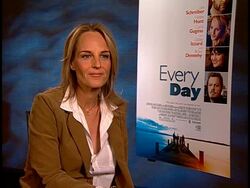 INTERVIEW: Helen Hunt on the film being partially autobiographical at the 'Every Day' Junket at Hollywood CA. (Footage by WireImage Video/GettyImages) Stock Footage