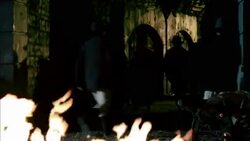 London residents flee during the Great Fire of London. Stock Footage