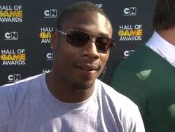INTERVIEW - Jacoby Jones on the young fans at Cartoon Network Hosts Third Annual Hall Of Game Awards Stock Footage