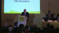 CLEAN : Blatter: we cannot fight racism with money News Clip