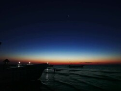 Dusk Isla Holbox Coast Stock Footage