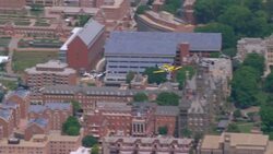 'WS TS AERIAL Shot of Planes fly on 70th Anniversary of VA Day / Washington DC, United States' Stock Footage